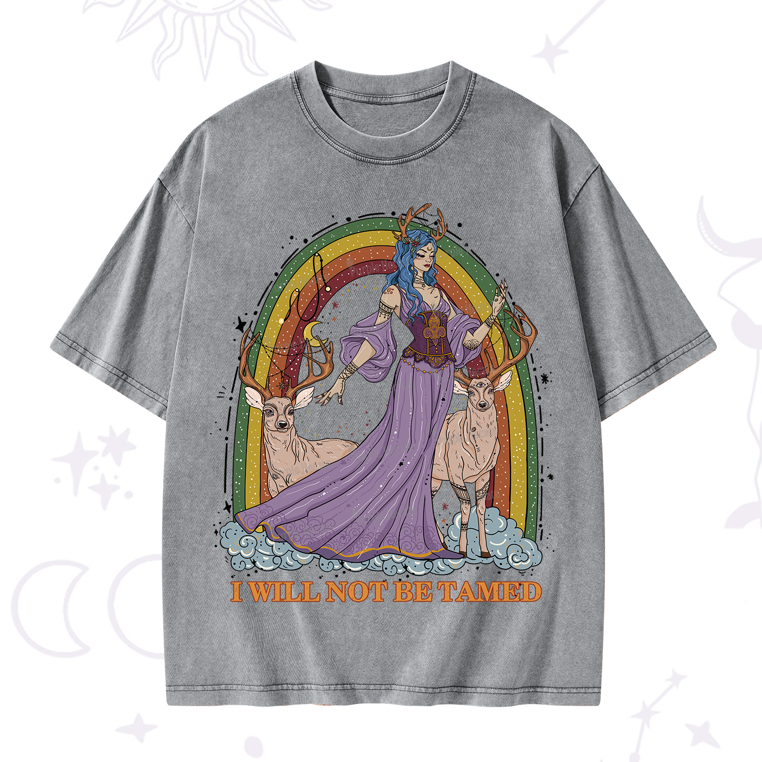 Purplehecate I Will No Be Tamed Washed T-Shirt