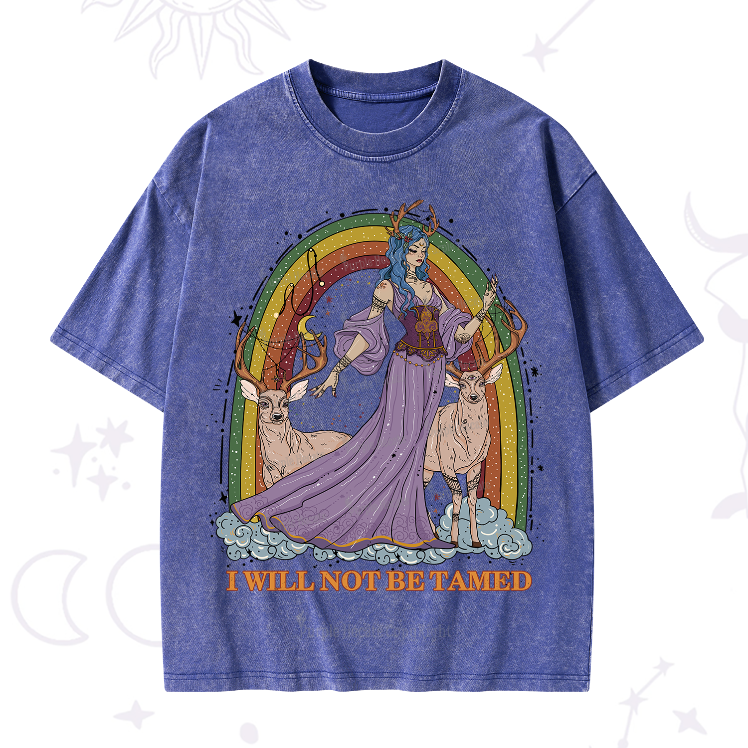 Purplehecate I Will No Be Tamed Washed T-Shirt
