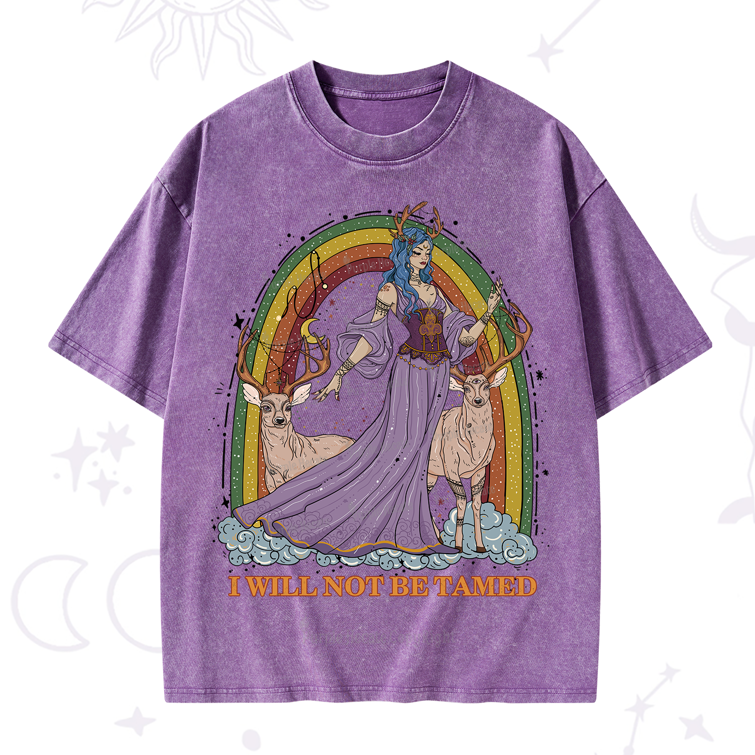 Purplehecate I Will No Be Tamed Washed T-Shirt