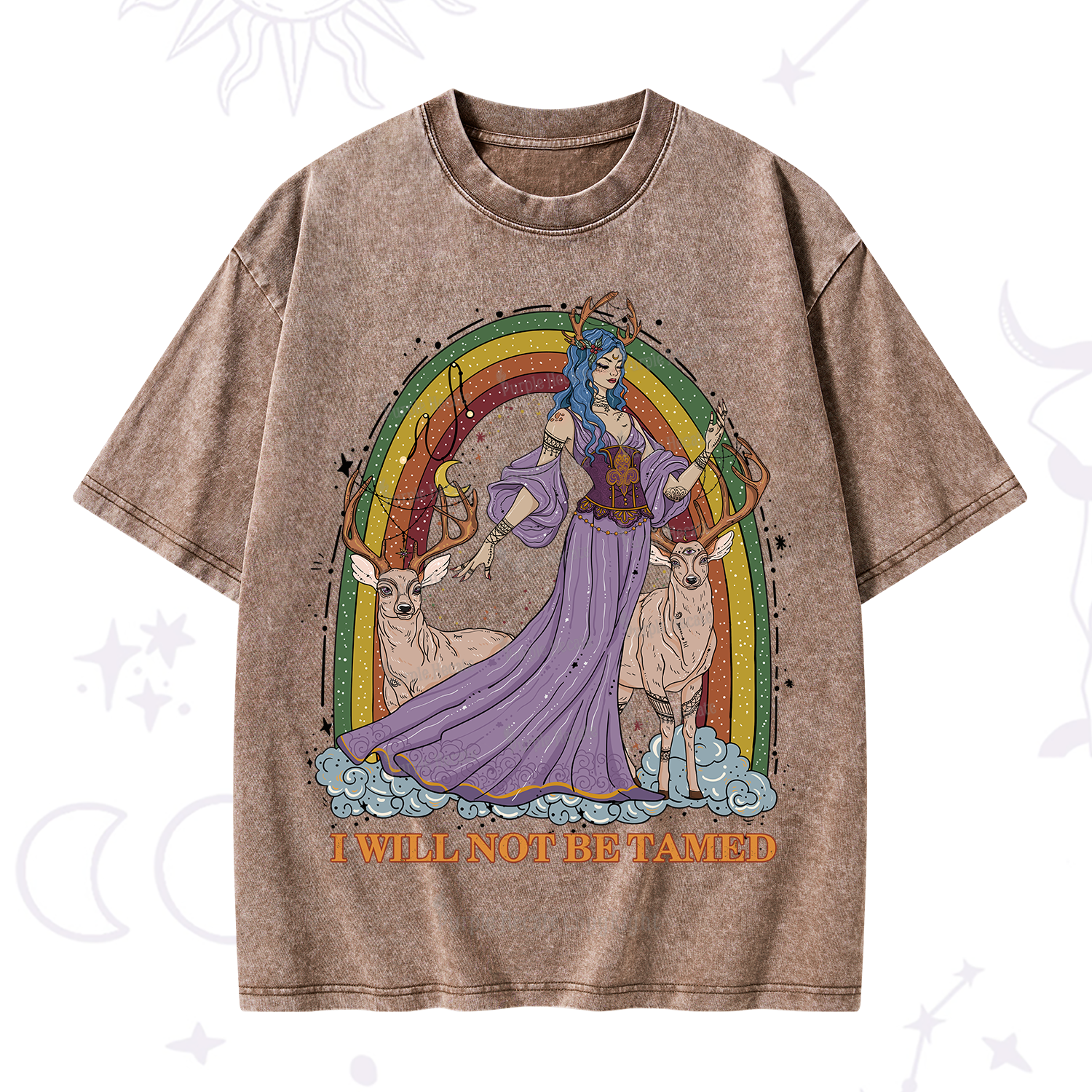 Purplehecate I Will No Be Tamed Washed T-Shirt