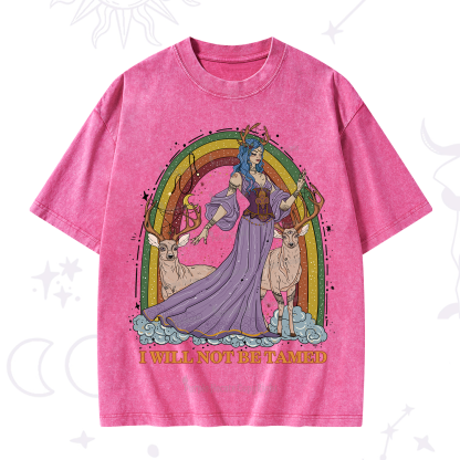 Purplehecate I Will No Be Tamed Washed T-Shirt