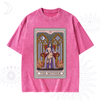 Purplehecate The Mother Tarot Card Washed T-Shirt