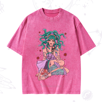 Purplehecate Gorgon Medusa Washed T-Shirt