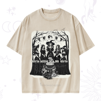 Purplehecate Girls Will Be Girls Washed T-Shirt