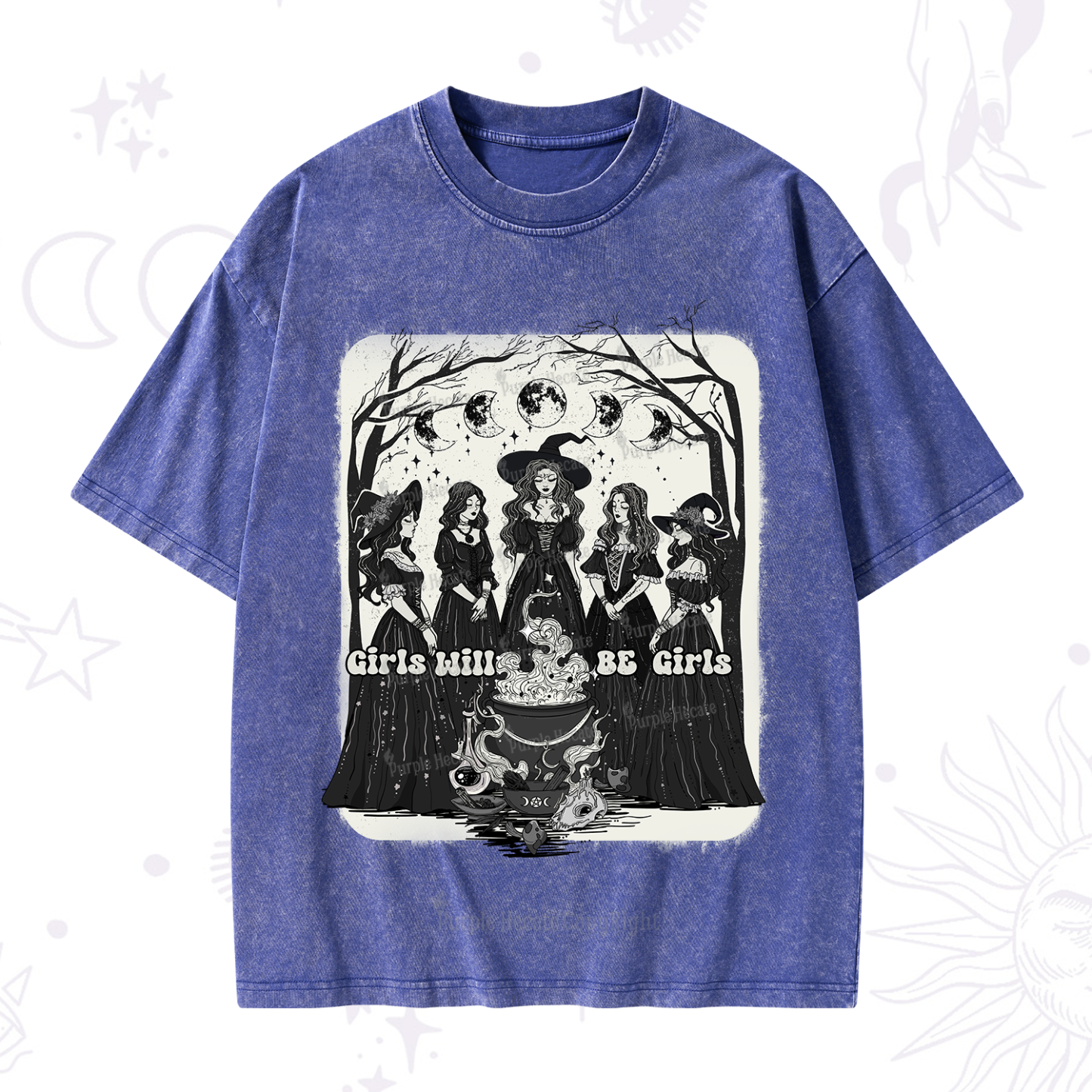 Purplehecate Girls Will Be Girls Washed T-Shirt