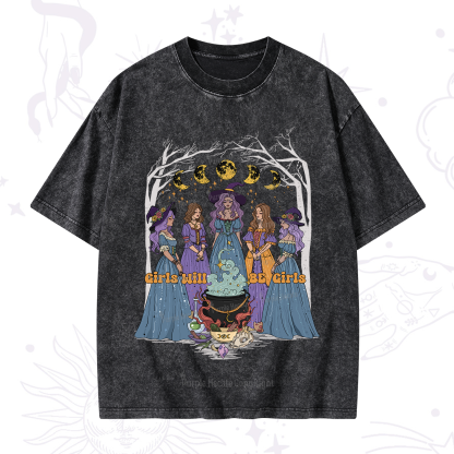Purplehecate Girls Will Be Girls Washed T-Shirt
