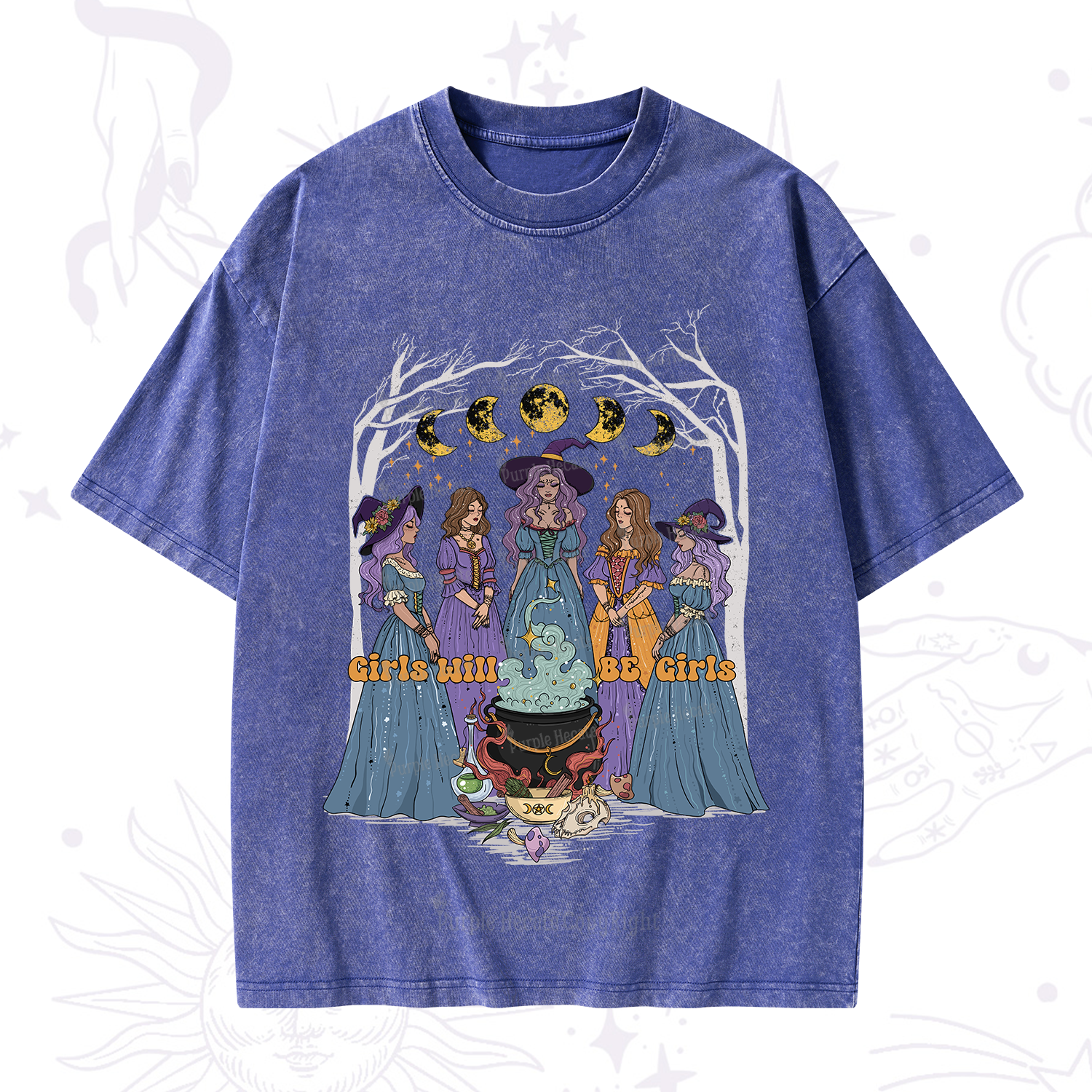 Purplehecate Girls Will Be Girls Washed T-Shirt