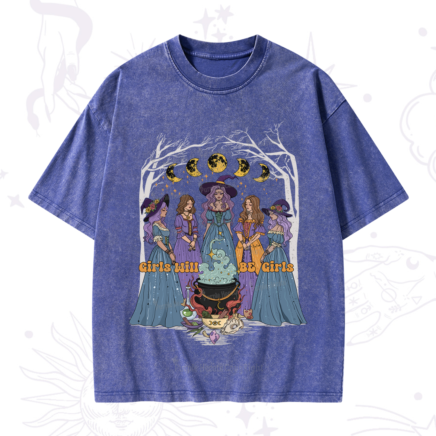 Purplehecate Girls Will Be Girls Washed T-Shirt