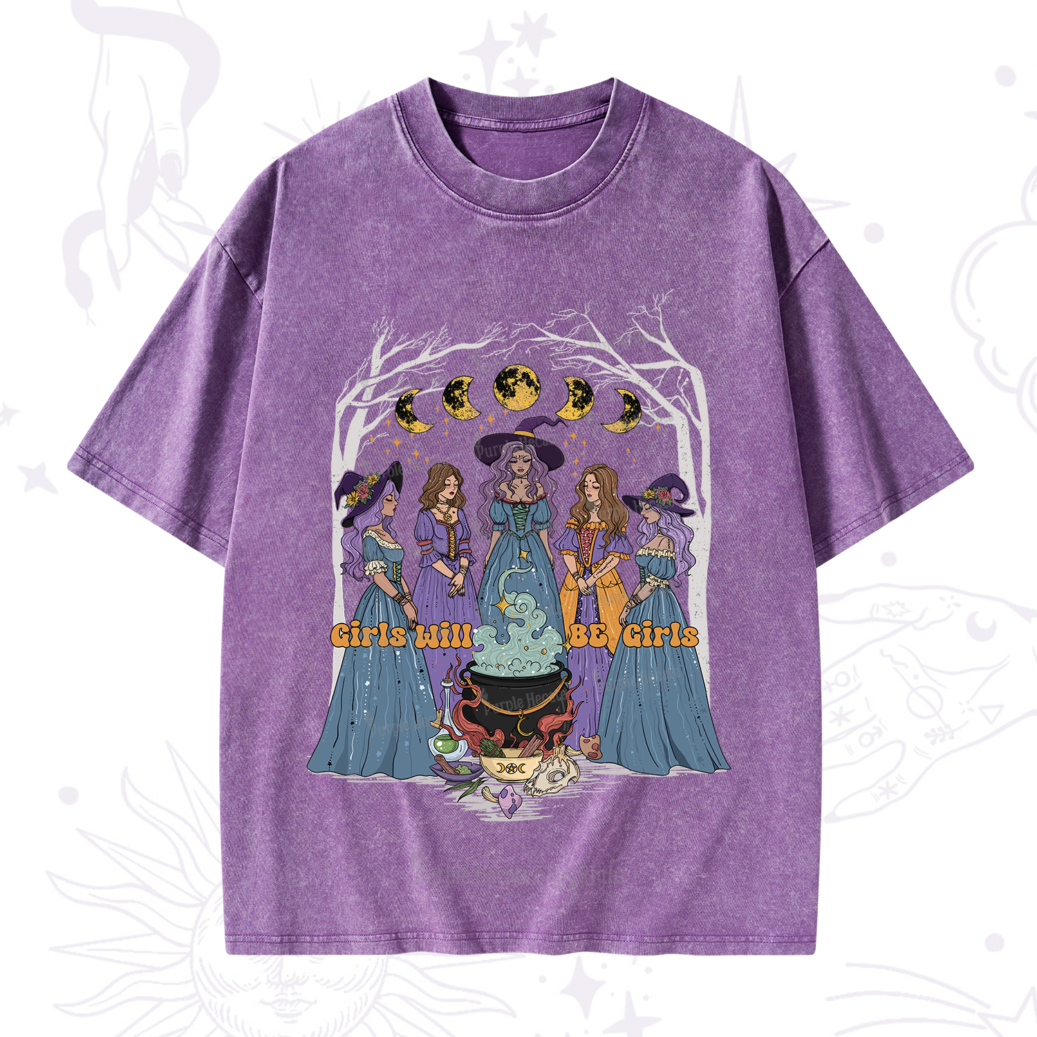 Purplehecate Girls Will Be Girls Washed T-Shirt