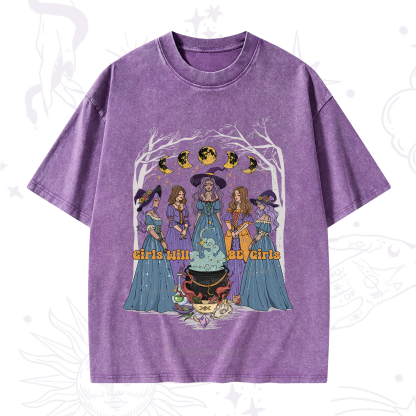 Purplehecate Girls Will Be Girls Washed T-Shirt