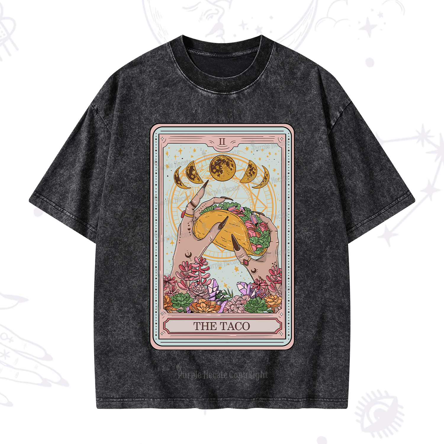 Purplehecate The Taco Tarot Washed T-Shirt