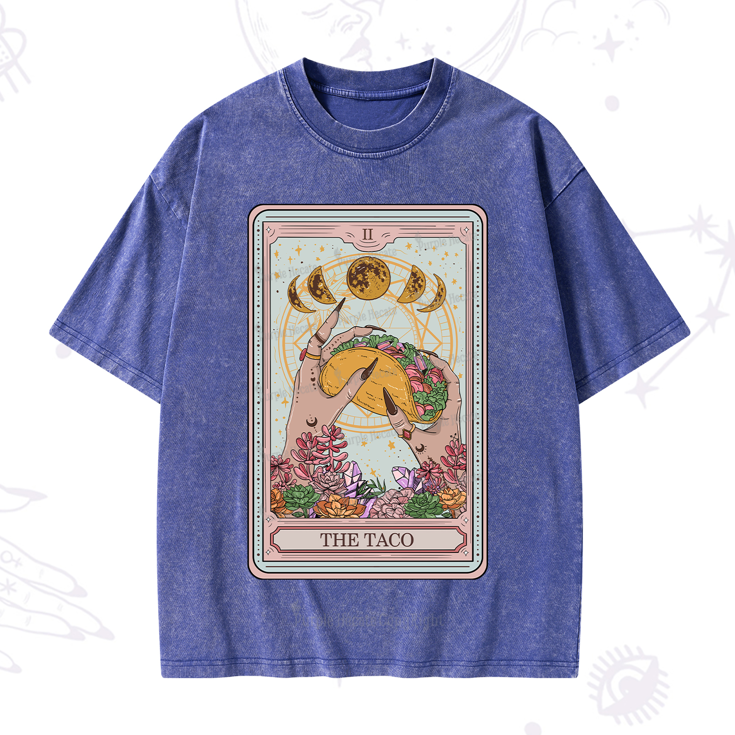 Purplehecate The Taco Tarot Washed T-Shirt