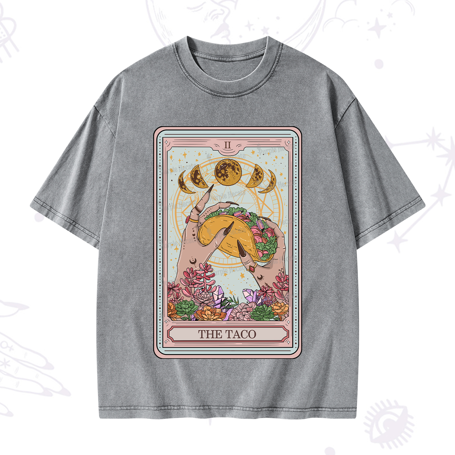 Purplehecate The Taco Tarot Washed T-Shirt