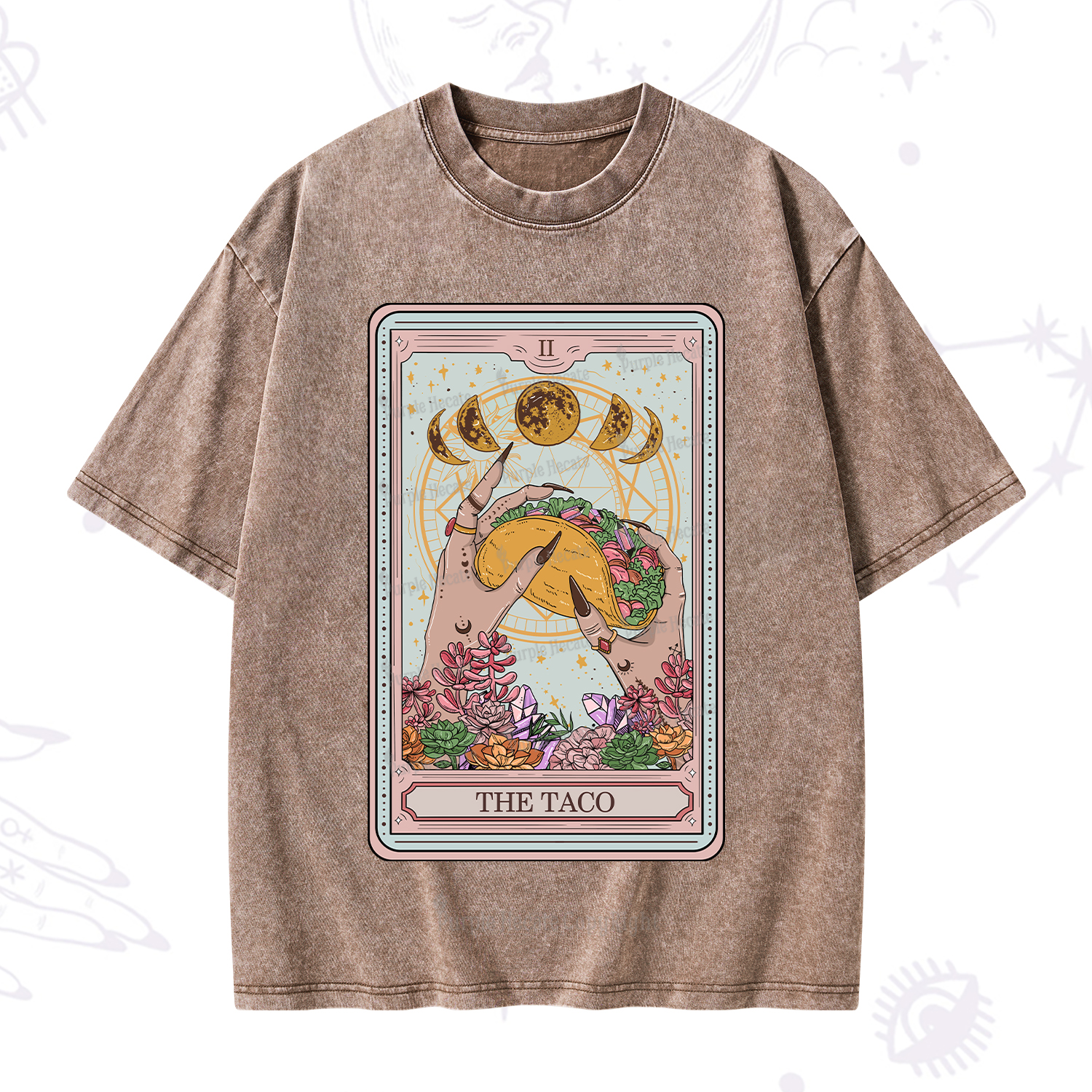 Purplehecate The Taco Tarot Washed T-Shirt
