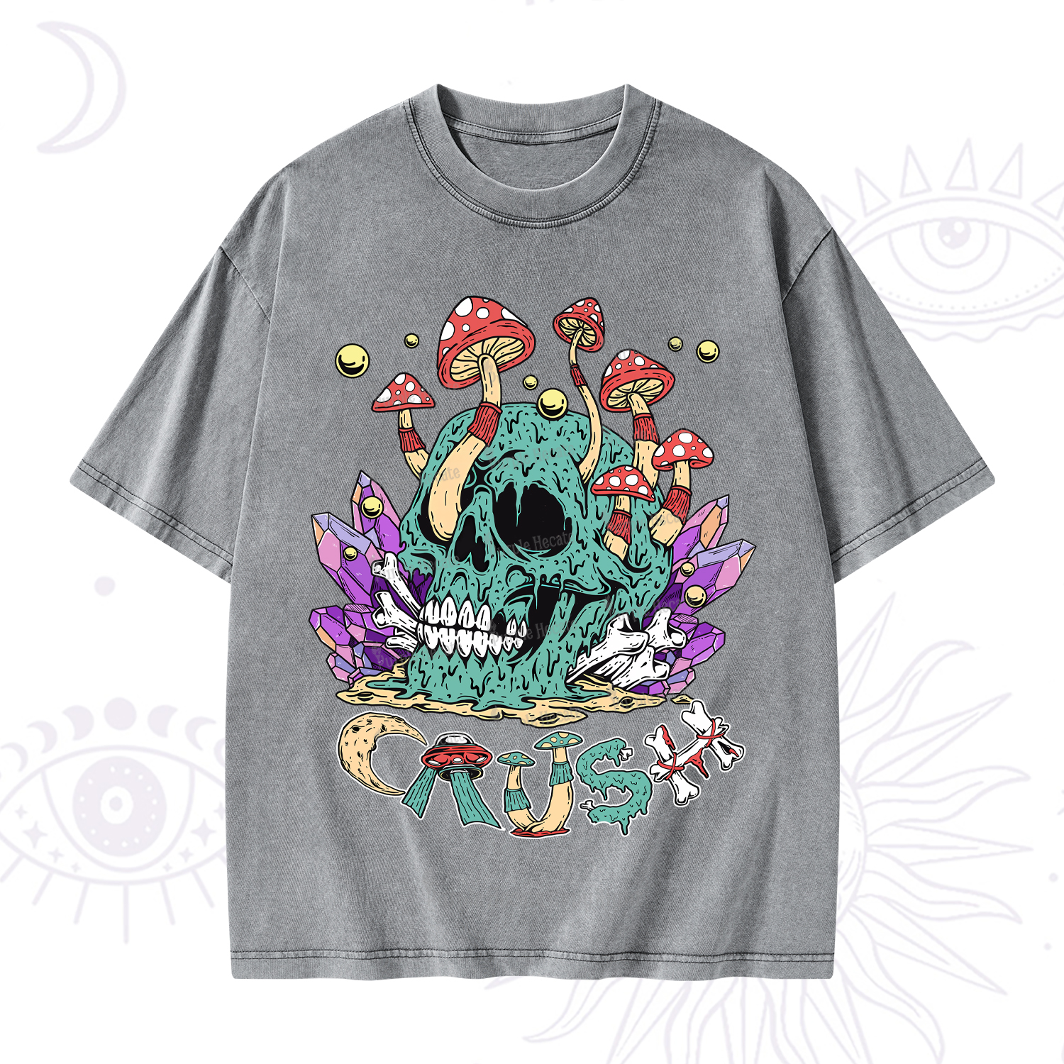 Purplehecate Magic Skeleton Washed T-Shirt