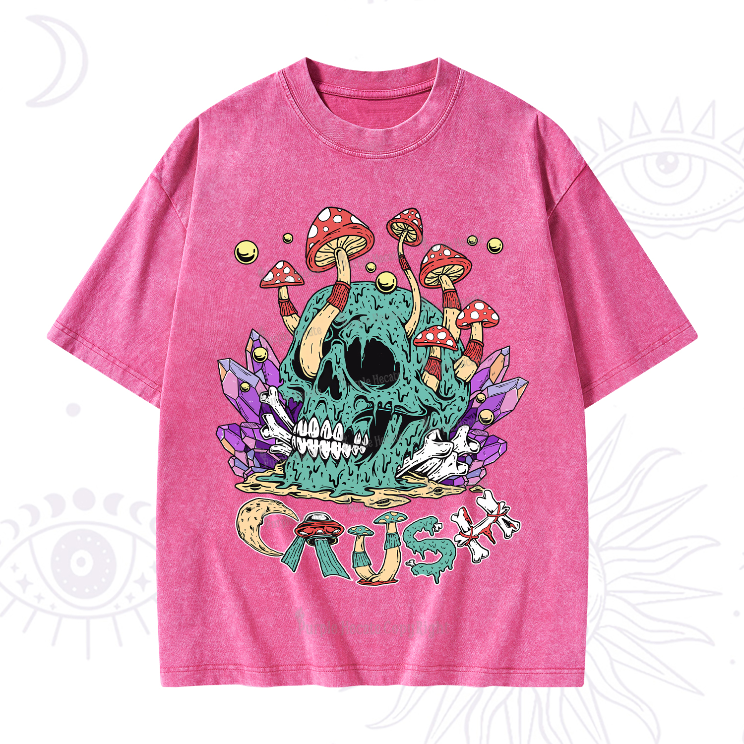 Purplehecate Magic Skeleton Washed T-Shirt