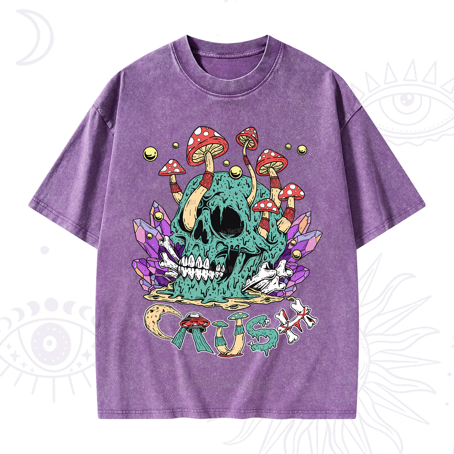 Purplehecate Magic Skeleton Washed T-Shirt
