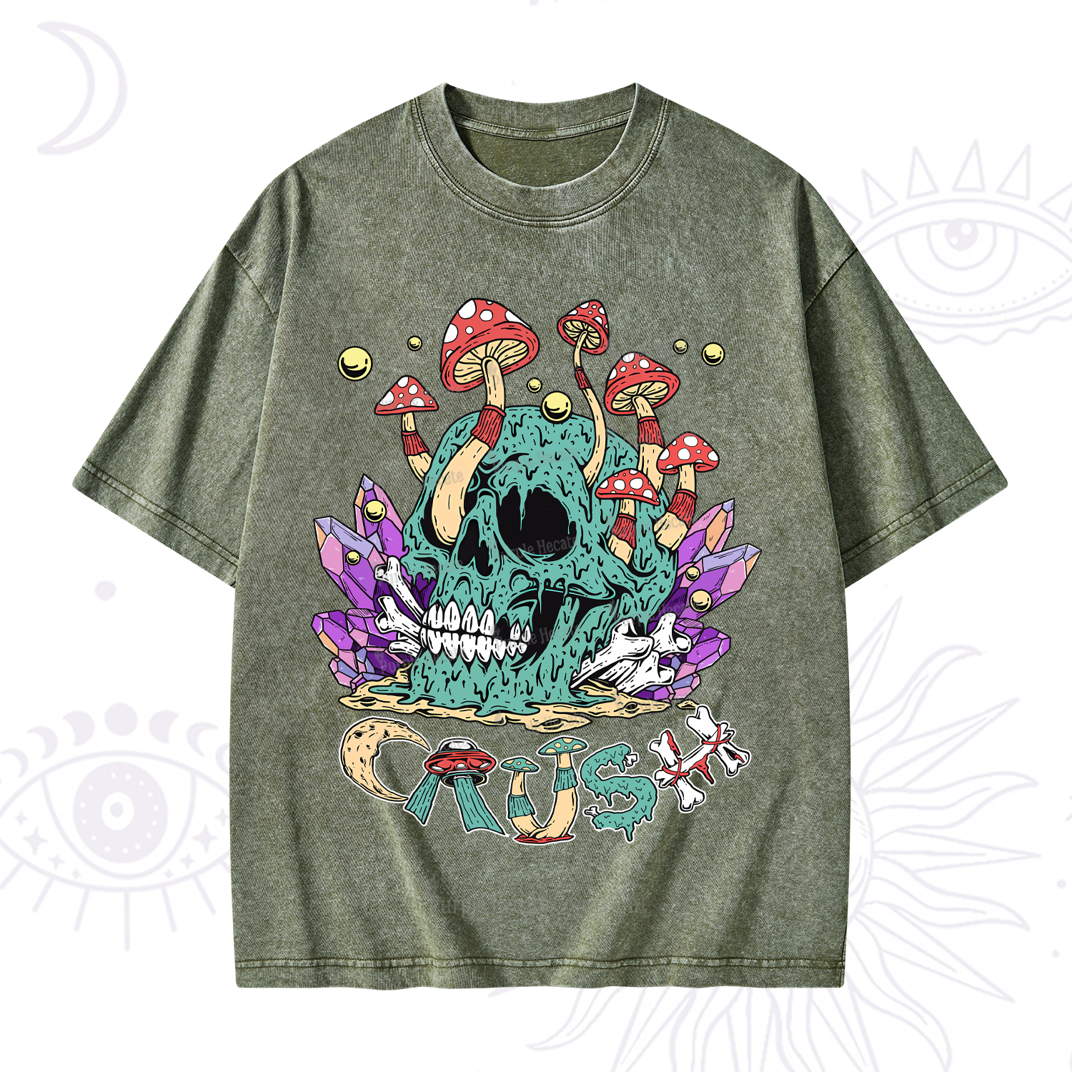 Purplehecate Magic Skeleton Washed T-Shirt