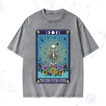 Purplehecate The Zero Fucks Given Tarot Washed T-Shirt