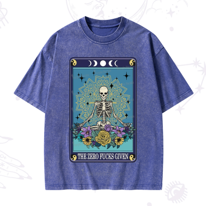 Purplehecate The Zero Fucks Given Tarot Washed T-Shirt