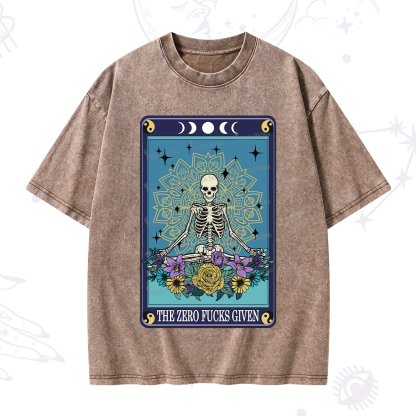 Purplehecate The Zero Fucks Given Tarot Washed T-Shirt