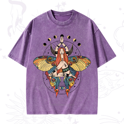 Purplehecate Luna Moth Washed T-Shirt