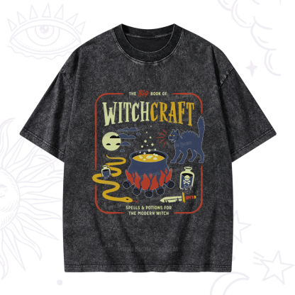 Purplehecate Book Of Witchcraft Washed T-Shirt