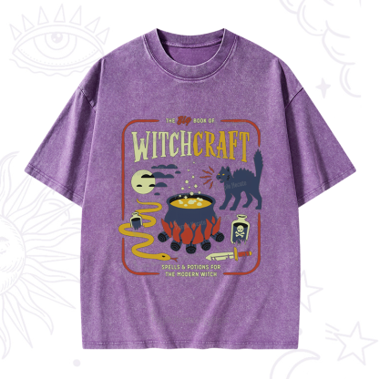 Purplehecate Book Of Witchcraft Washed T-Shirt
