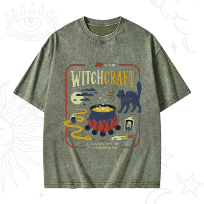 Purplehecate Book Of Witchcraft Washed T-Shirt