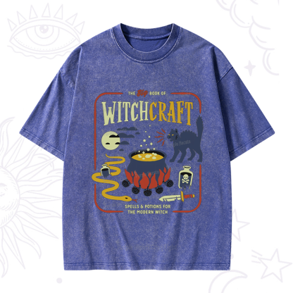 Purplehecate Book Of Witchcraft Washed T-Shirt