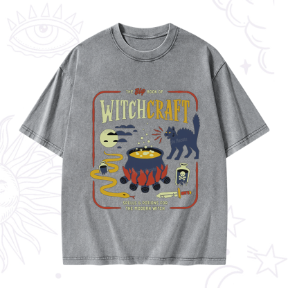 Purplehecate Book Of Witchcraft Washed T-Shirt