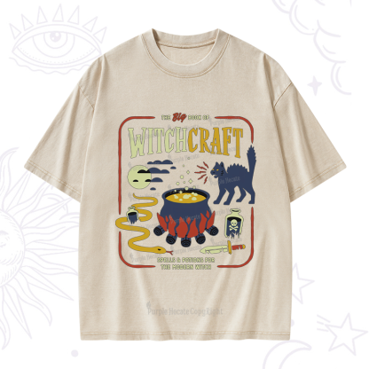 Purplehecate Book Of Witchcraft Washed T-Shirt