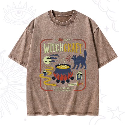 Purplehecate Book Of Witchcraft Washed T-Shirt