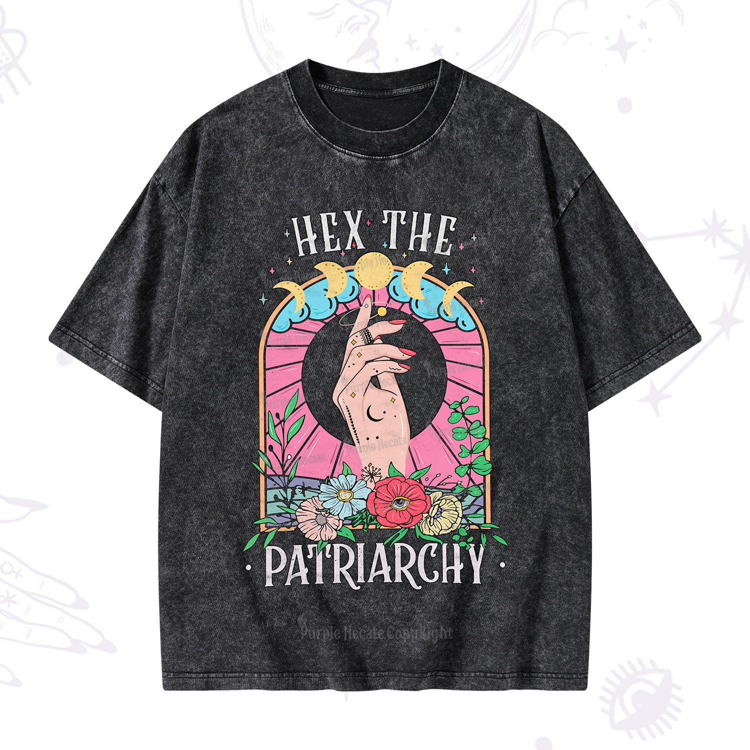 Purplehecate Hex The Patriarchy Washed T-Shirt