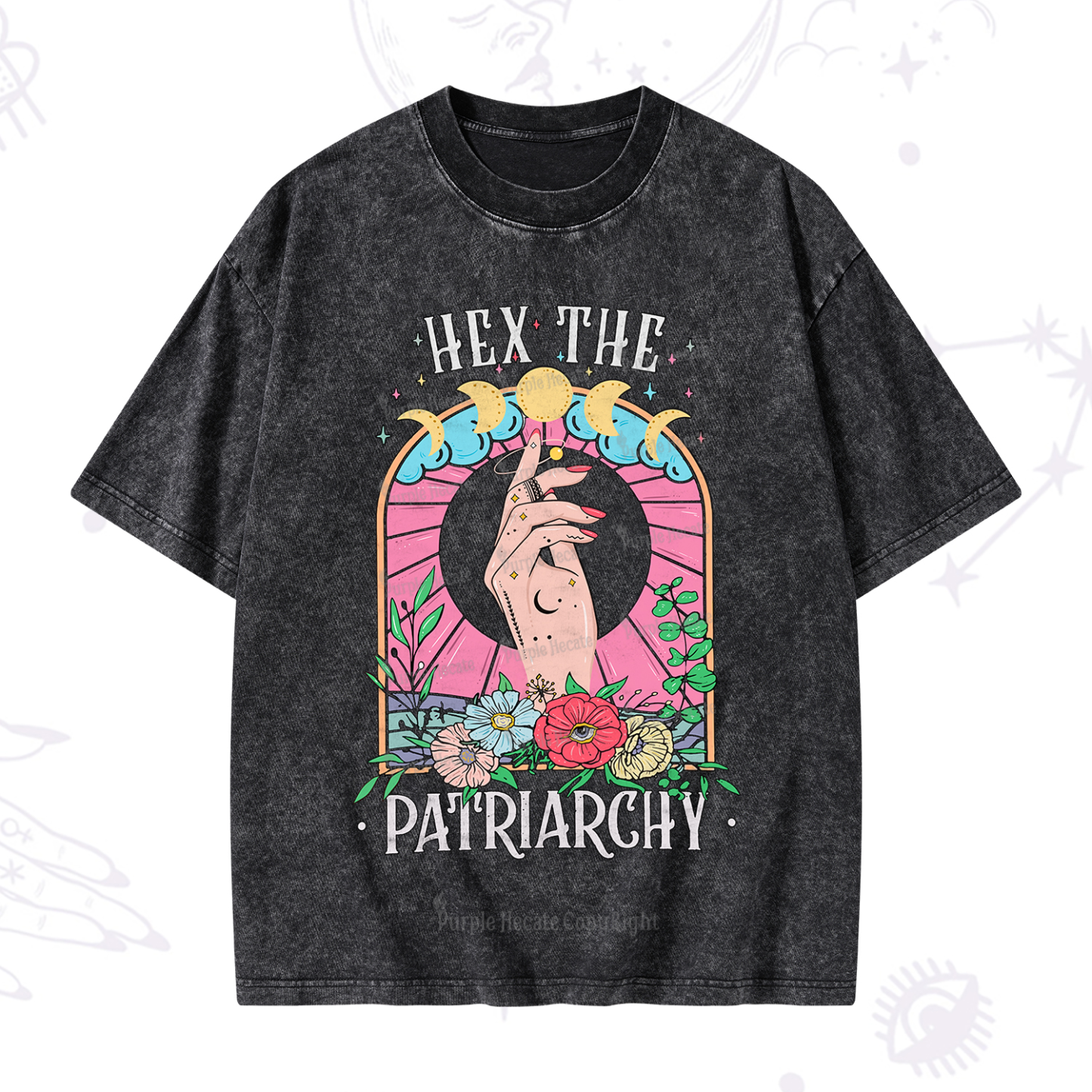Purplehecate Hex The Patriarchy Washed T-Shirt
