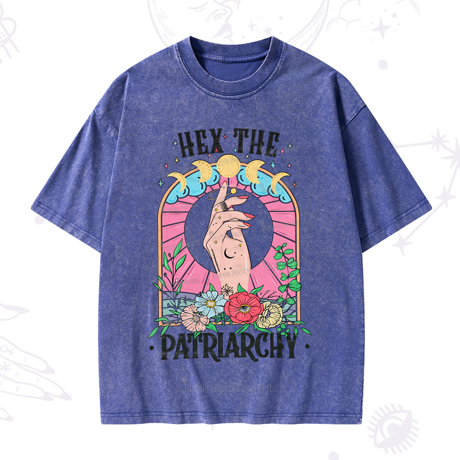 Purplehecate Hex The Patriarchy Washed T-Shirt