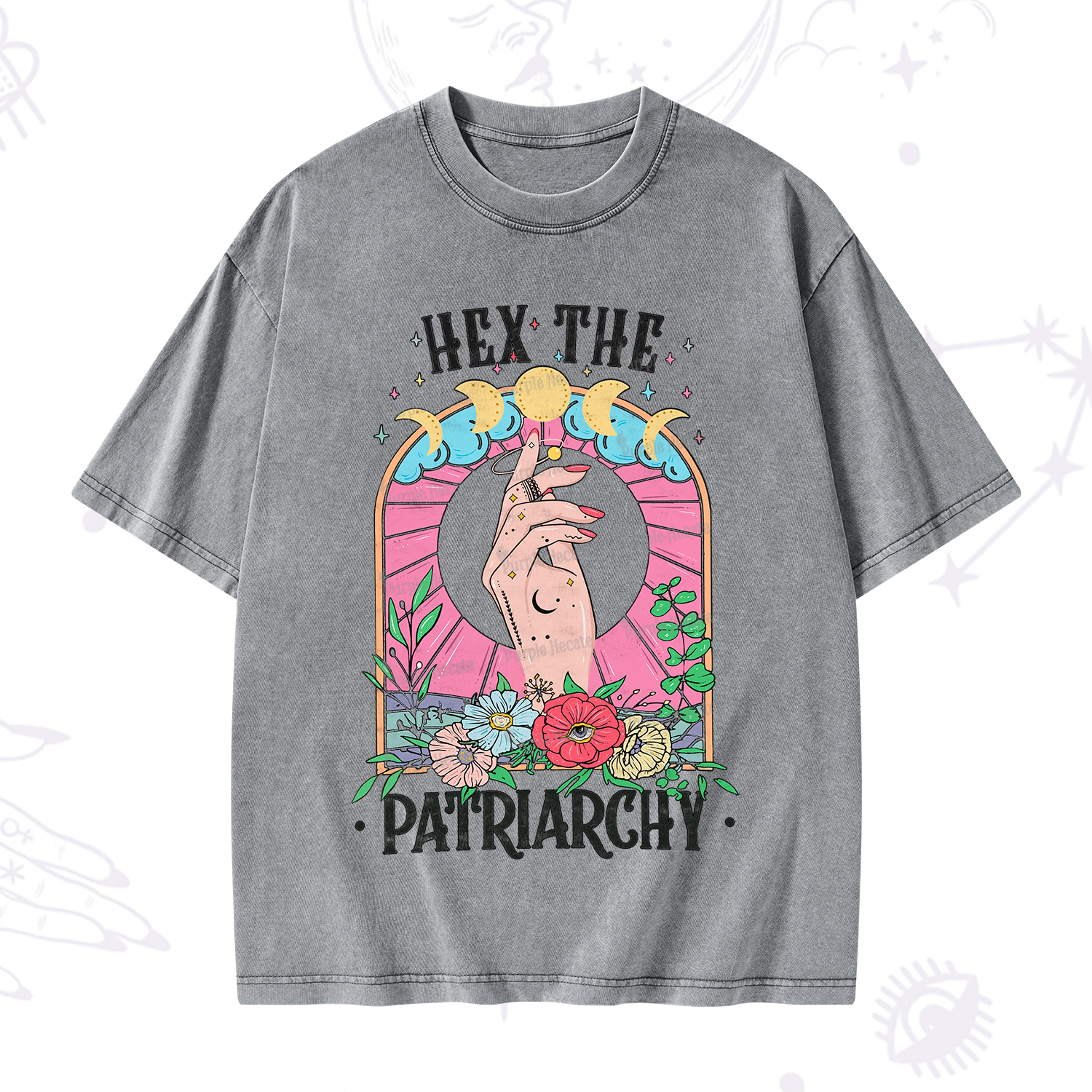Purplehecate Hex The Patriarchy Washed T-Shirt