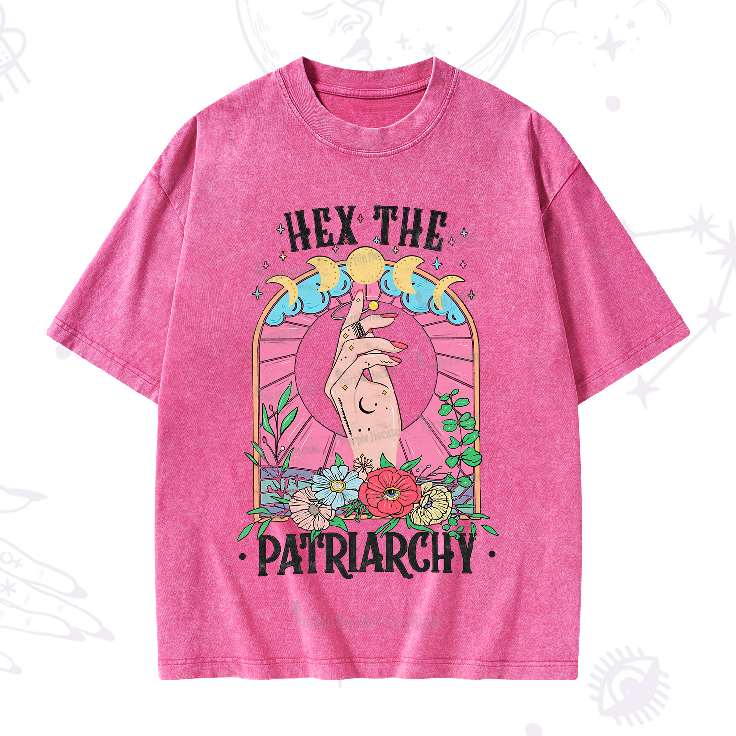 Purplehecate Hex The Patriarchy Washed T-Shirt