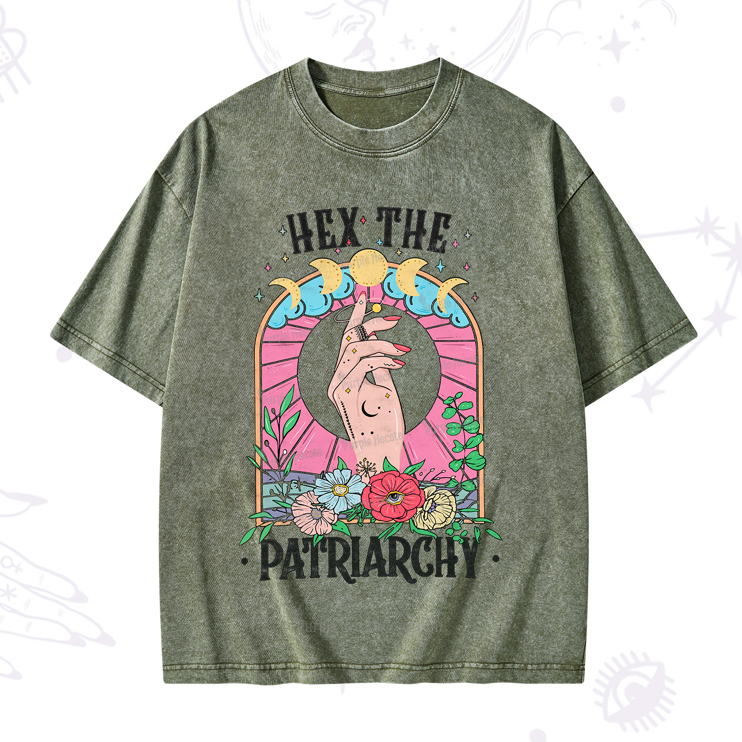 Purplehecate Hex The Patriarchy Washed T-Shirt