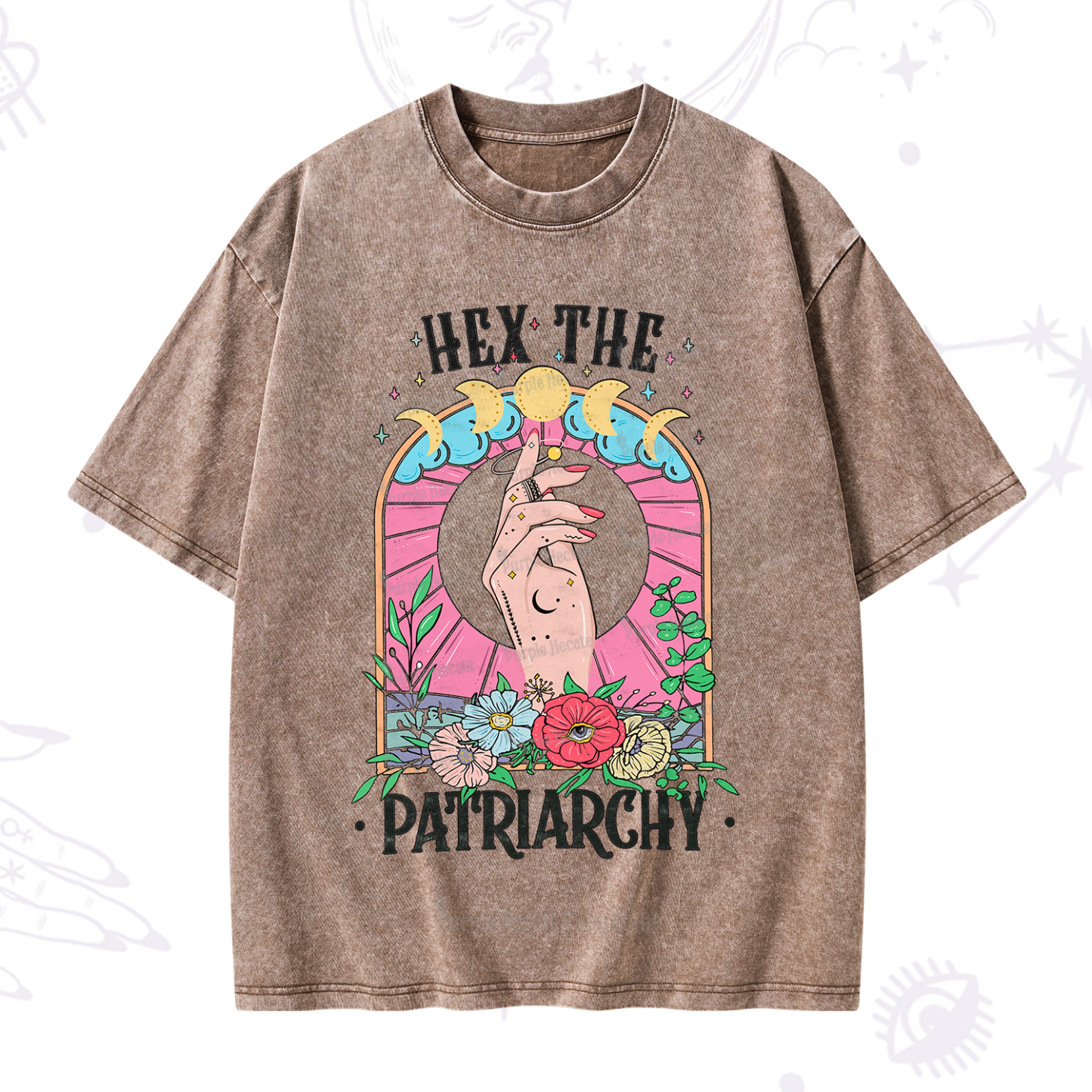 Purplehecate Hex The Patriarchy Washed T-Shirt