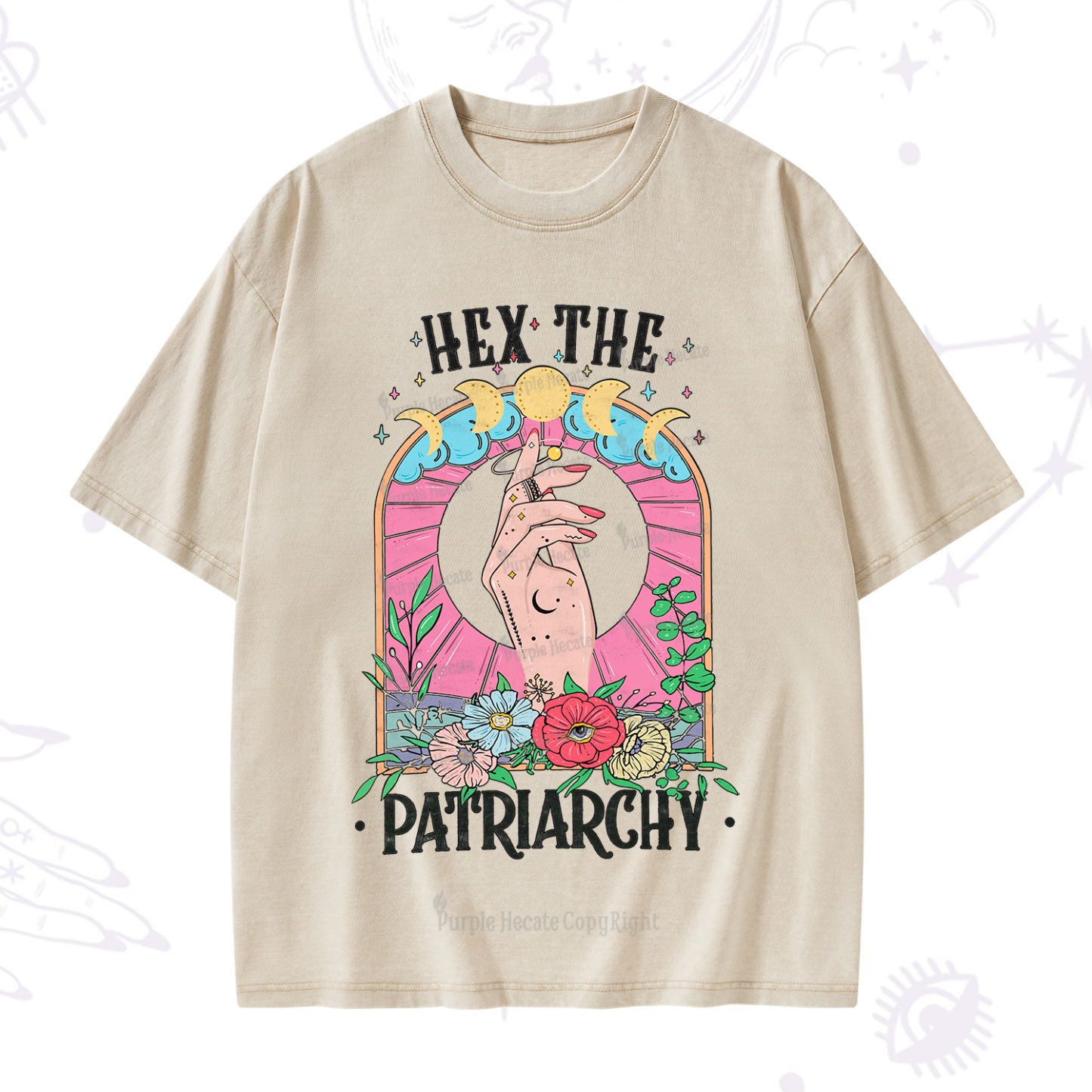 Purplehecate Hex The Patriarchy Washed T-Shirt