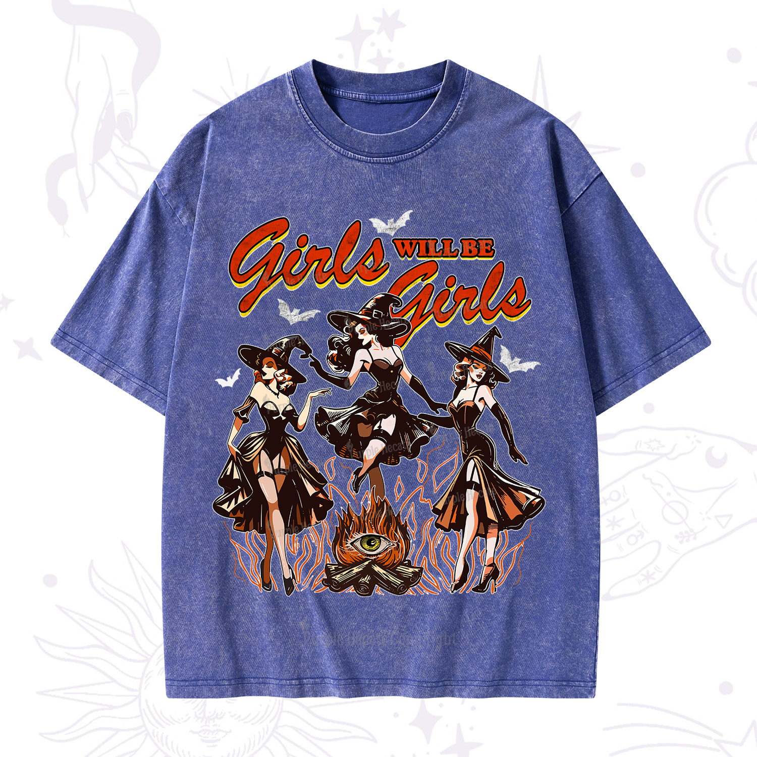 Purplehecate Girls Will Be Girls Washed T-Shirt