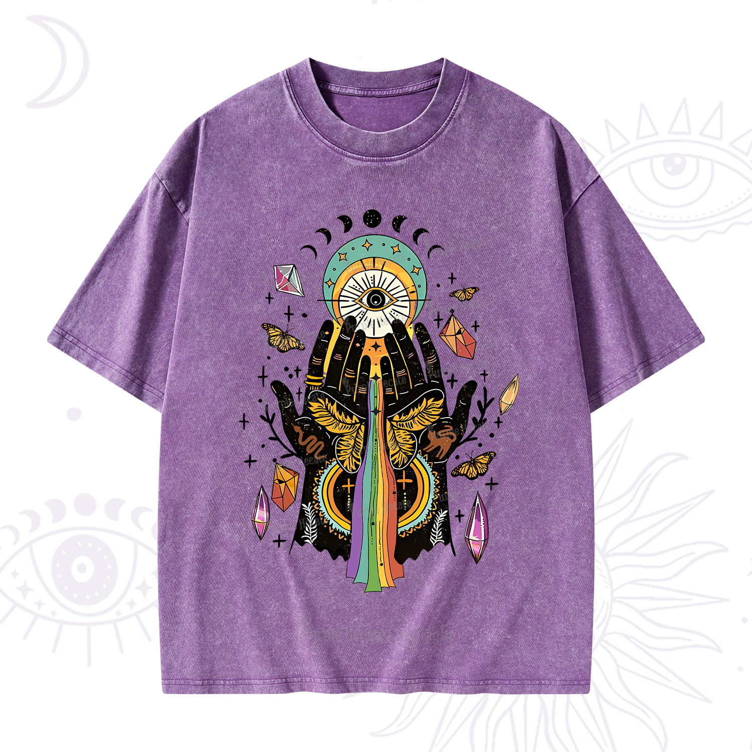 Purplehecate Mystical Witchy Hands Washed T-Shirt