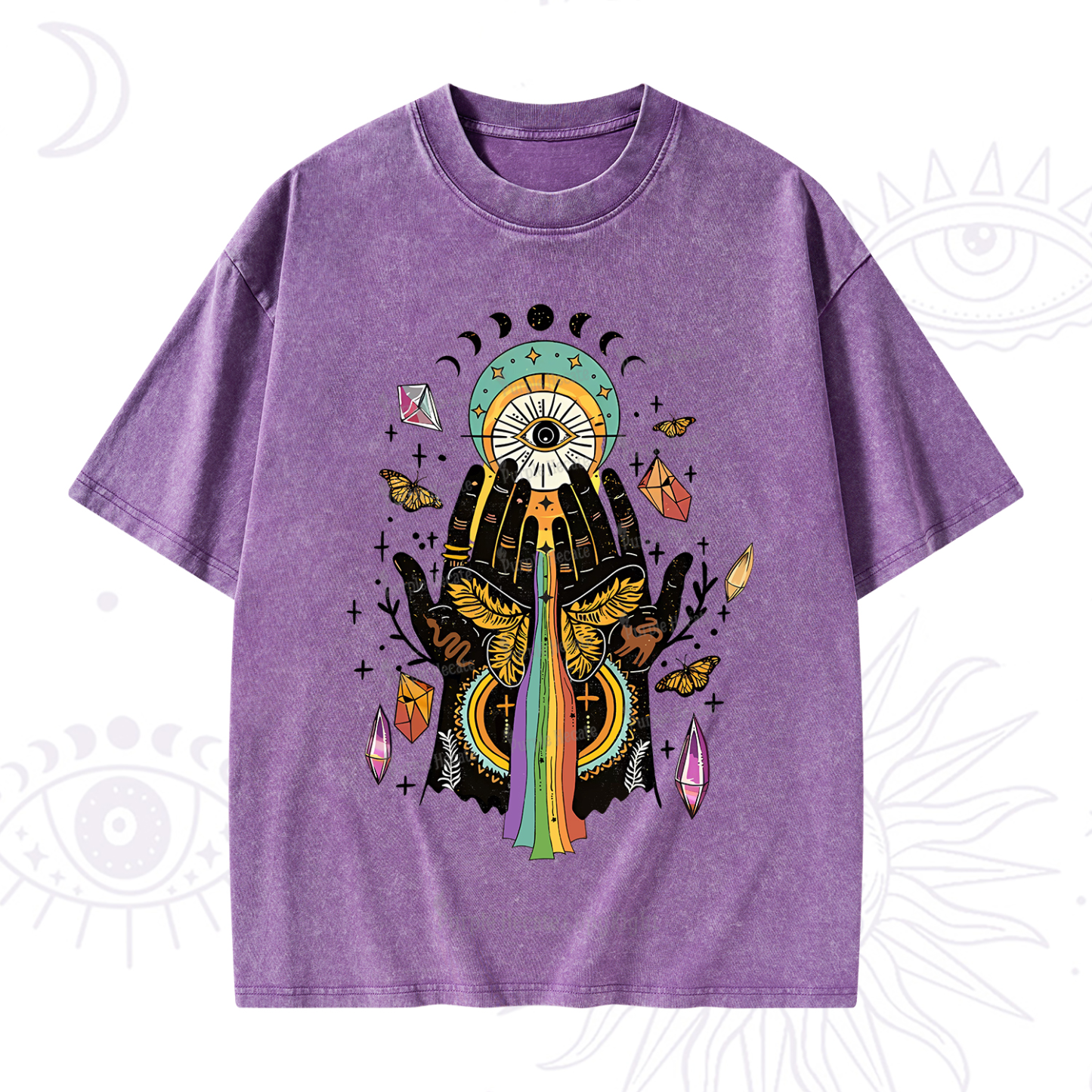 Purplehecate Mystical Witchy Hands Washed T-Shirt
