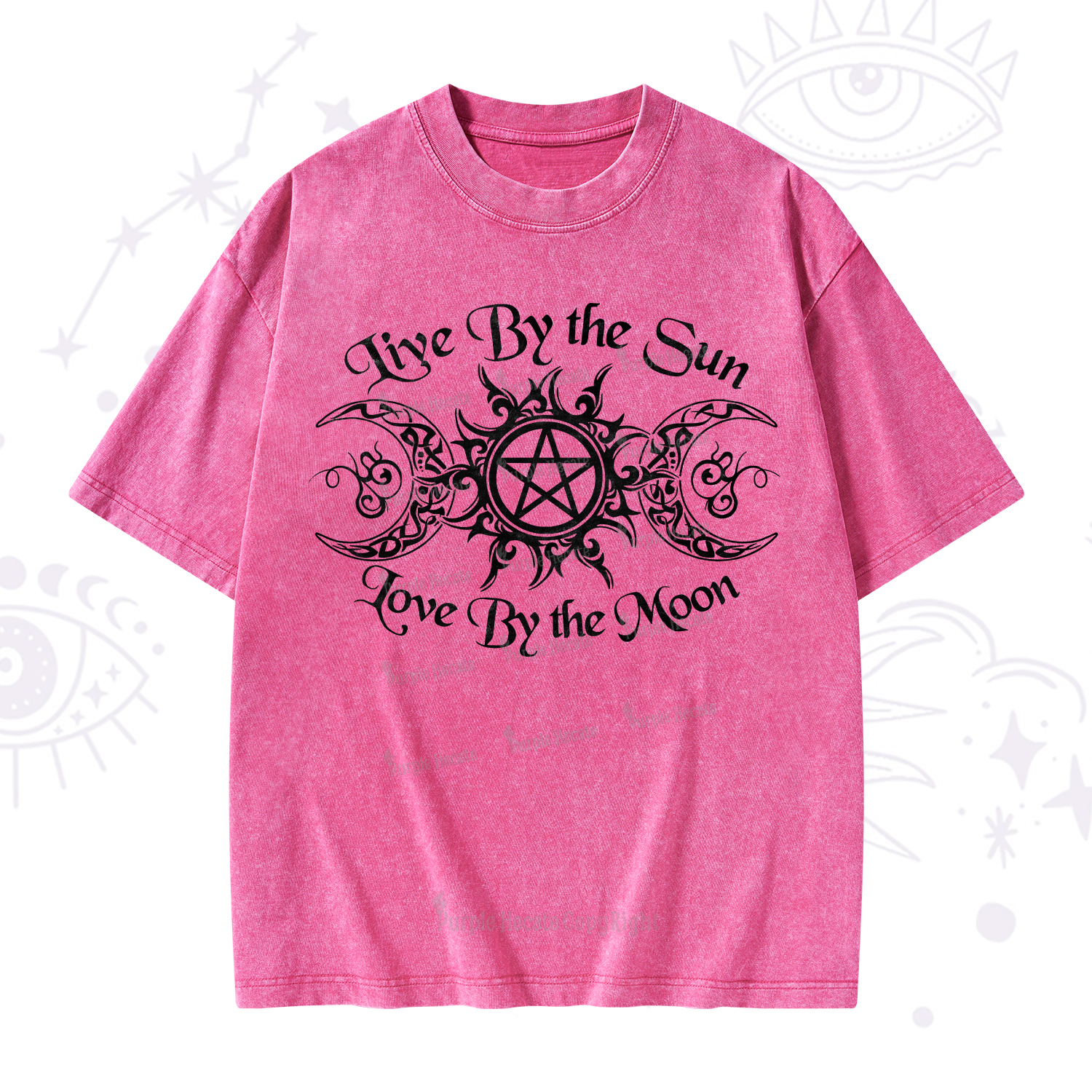 Purplehecate Hecate's Lunar Blessing Washed T-Shirt