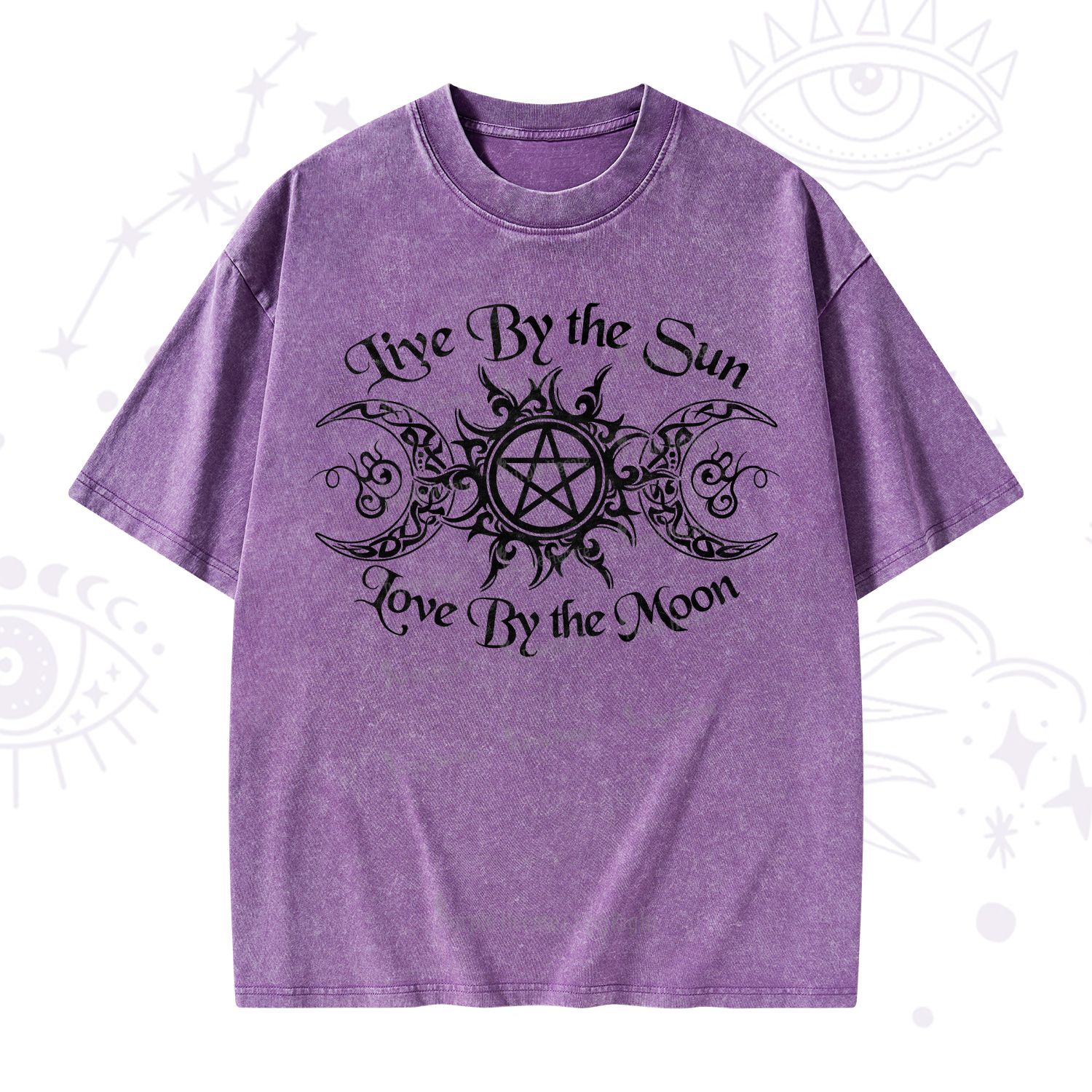 Purplehecate Hecate's Lunar Blessing Washed T-Shirt
