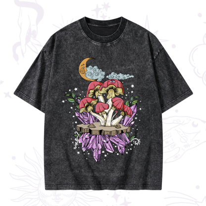 Purplehecate Fantasy Mushroom Washed T-Shirt