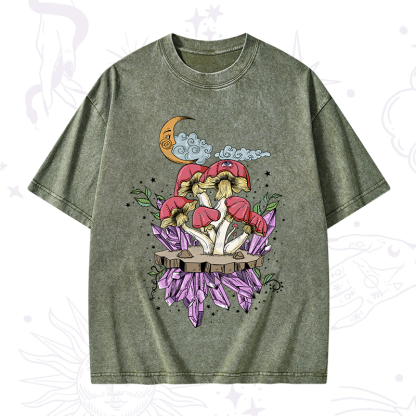 Purplehecate Fantasy Mushroom Washed T-Shirt