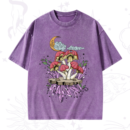 Purplehecate Fantasy Mushroom Washed T-Shirt