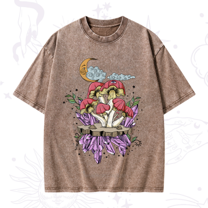 Purplehecate Fantasy Mushroom Washed T-Shirt